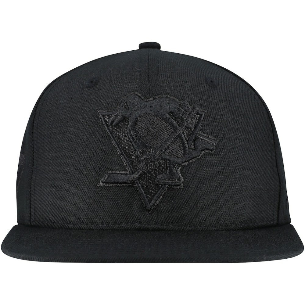 Pittsburgh Penguins Mitchell & Ness Soul Strike Pearl Tonal Snapback Hat - Black | US 201692981
