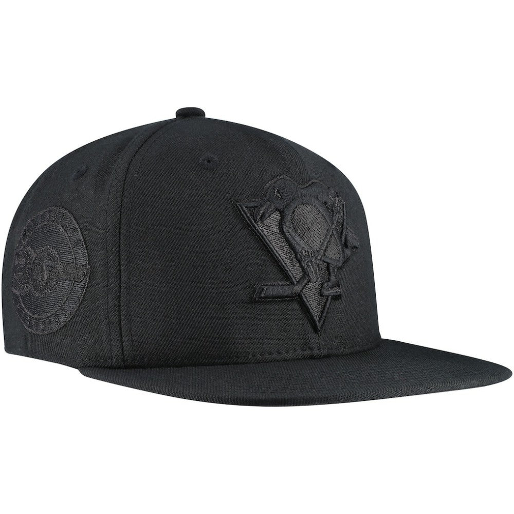 Pittsburgh Penguins Mitchell & Ness Soul Strike Pearl Tonal Snapback Hat - Black | US 201692981