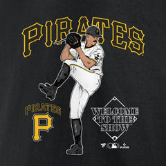 Paul Skenes Pittsburgh Pirates Welcome To The Show T-Shirt - Black T-shirts
