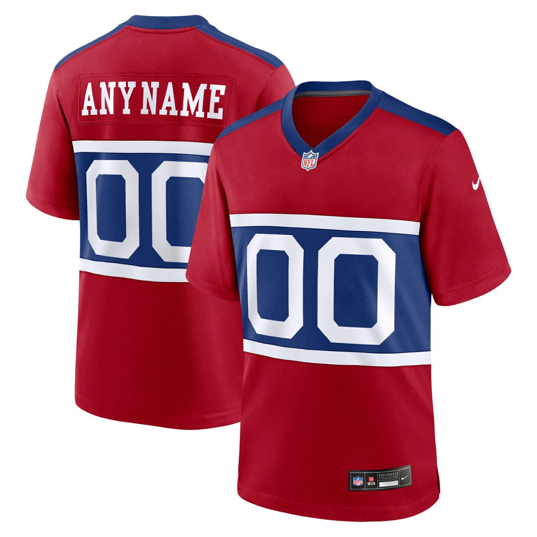 New York Giants Alternate Game Custom Jersey - Century Red Jerseys