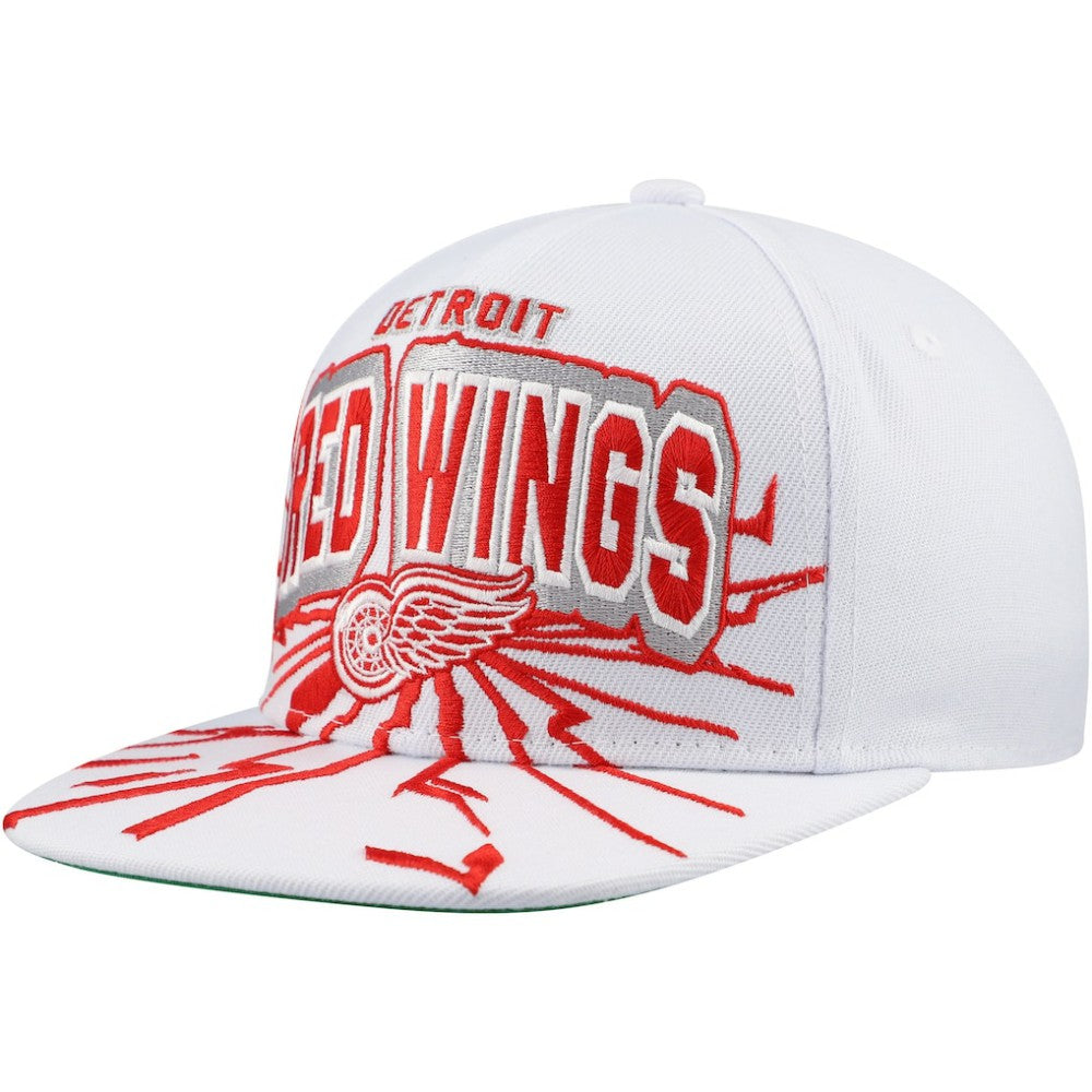 Detroit Red Wings Mitchell & Ness Youth After Shock Snapback Hat - White | US 201693031
