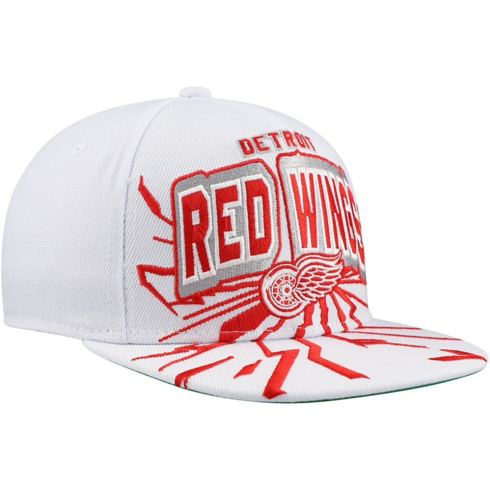 Detroit Red Wings Mitchell & Ness Youth After Shock Snapback Hat - White | US 201693031
