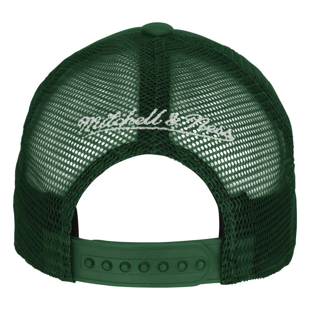 Milwaukee Bucks Youth Core Evergreen Trucker Adjustable Hat Hunter Green - Mitchell & Ness
