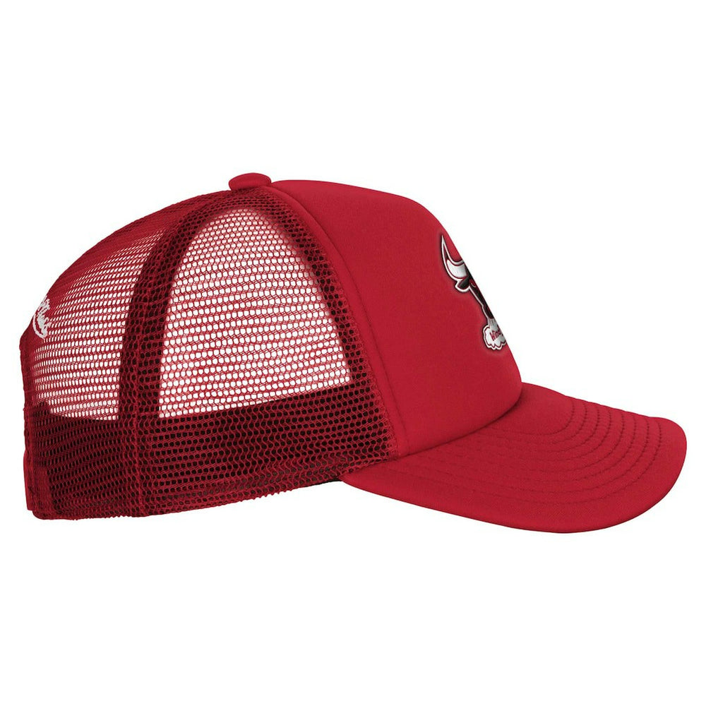 Chicago Bulls Youth Core Evergreen Trucker Adjustable Hat Red - Mitchell & Ness