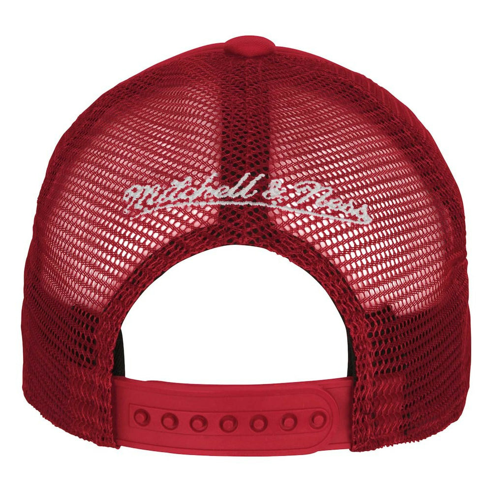Chicago Bulls Youth Core Evergreen Trucker Adjustable Hat Red - Mitchell & Ness