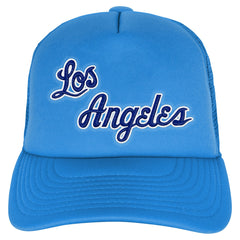 Los Angeles Lakers Youth Core Evergreen Trucker Adjustable Hat Light Blue - Mitchell & Ness