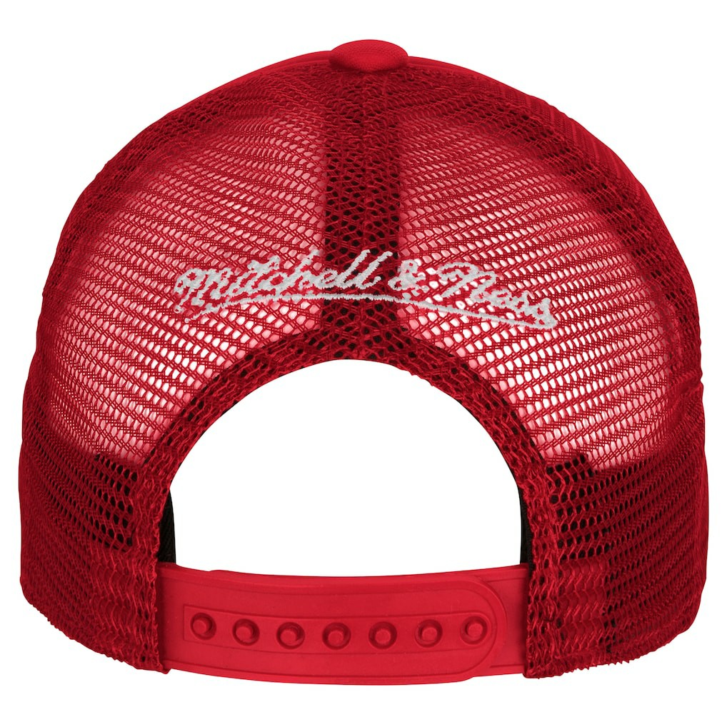 Philadelphia 76ers Youth Core Evergreen Trucker Adjustable Hat Red - Mitchell & Ness