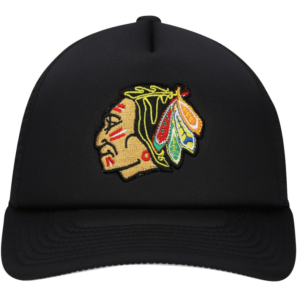 Chicago Blackhawks Mitchell & Ness Youth Core Trucker Adjustable Hat - Black | US 201693057