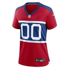New York Giants Women's Alternate Game Custom Jersey - Century Red Jerseys