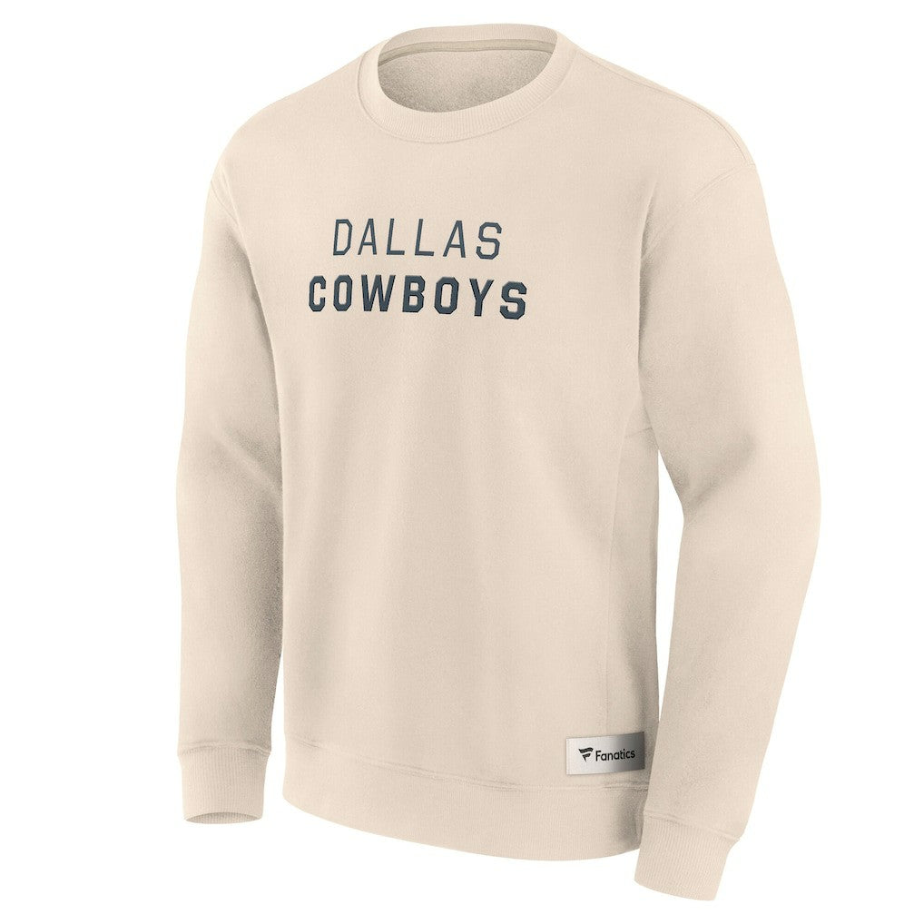 Dallas Cowboys Elements Future Ground Lettering Pullover Sweatshirt - Cream Pullover
