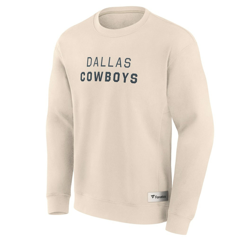 Dallas Cowboys Elements Future Ground Lettering Pullover Sweatshirt - Cream Pullover