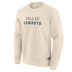 Dallas Cowboys Elements Future Ground Lettering Pullover Sweatshirt - Cream Pullover