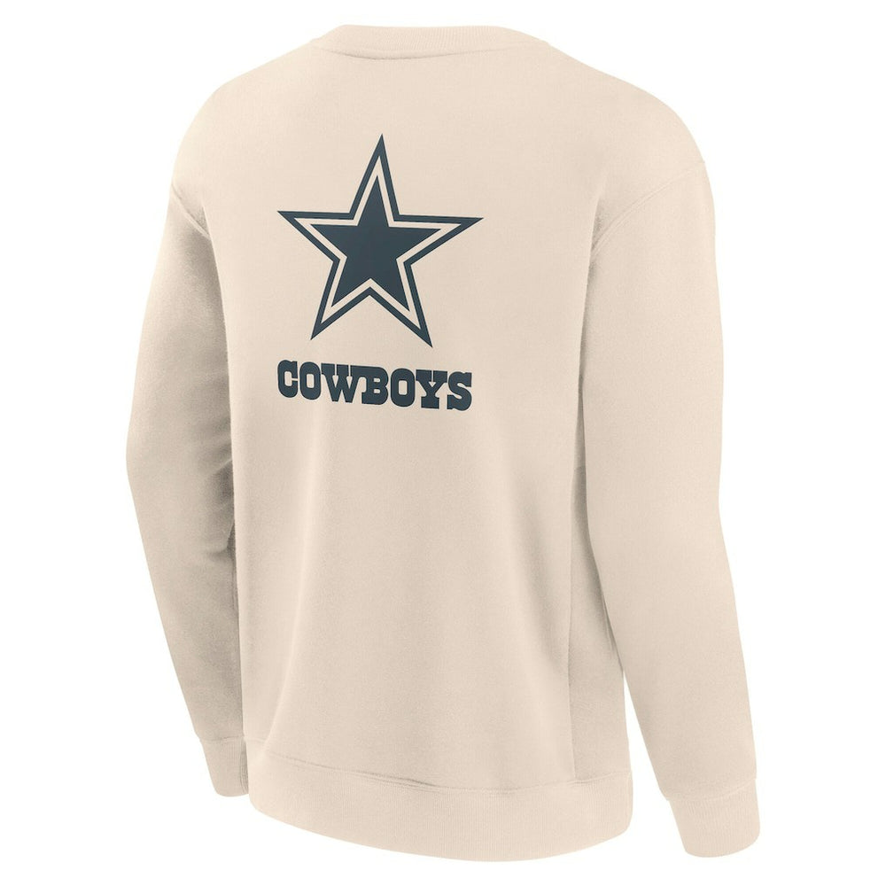 Dallas Cowboys Elements Future Ground Lettering Pullover Sweatshirt - Cream Pullover