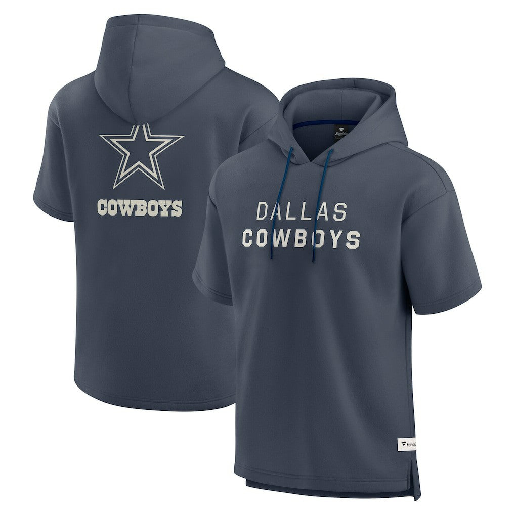 Dallas Cowboys Elements Future Ground Lettering Short Sleeve Pullover Hoodie - Navy Hoodies