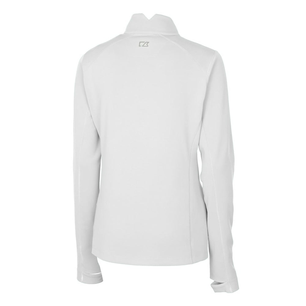 Indianapolis Colts Cutter & Buck Women's Traverse Stretch DryTec Quarter-Zip Top - White Tops