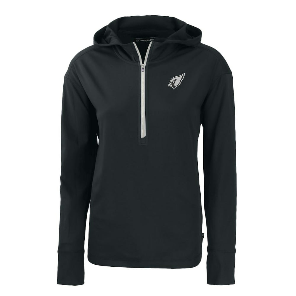 Arizona Cardinals Cutter & Buck Women's Daybreak Eco Recycled Half-Zip Hoodie - Black Hoodies