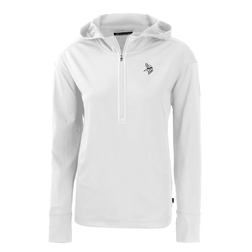 Minnesota Vikings Cutter & Buck Women's Daybreak Eco Recycled Half-Zip Hoodie - White Hoodies