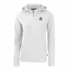 Green Bay Packers Cutter & Buck Women's Daybreak Eco Recycled Half-Zip Hoodie - White Hoodies