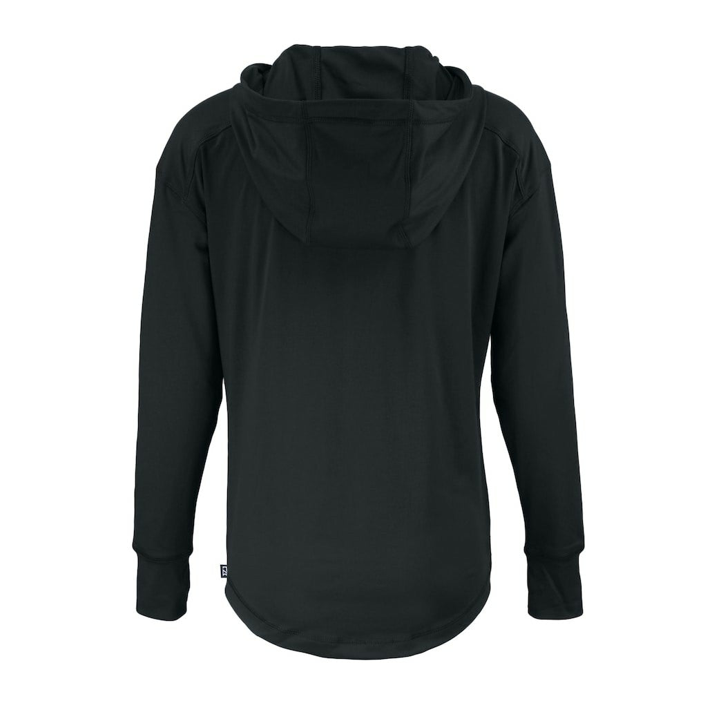 Denver Broncos Cutter & Buck Women's Daybreak Eco Recycled Half-Zip Hoodie - Black Hoodies