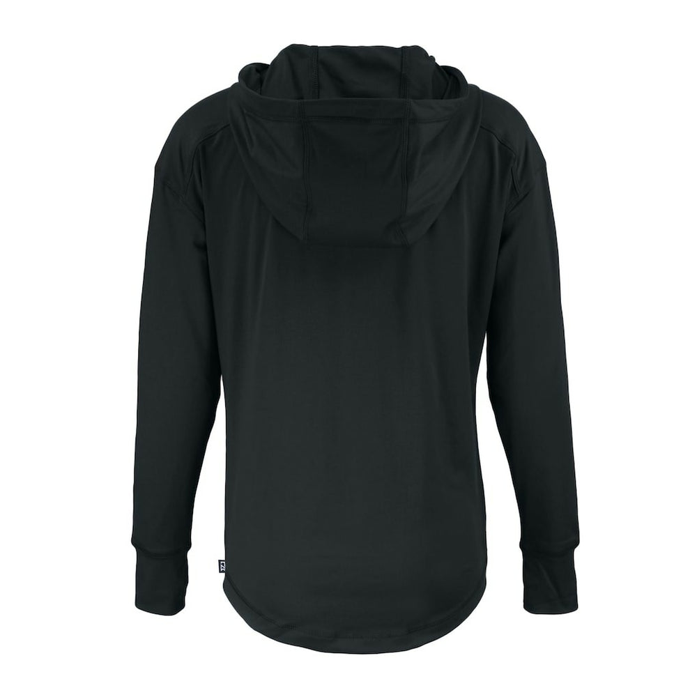 Green Bay Packers Cutter & Buck Women's Daybreak Eco Recycled Half-Zip Hoodie - Black Hoodies
