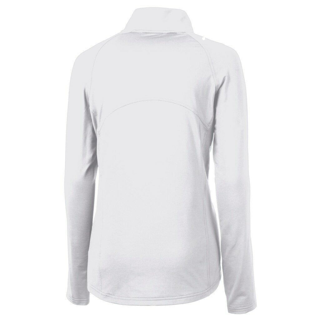 Minnesota Vikings Cutter & Buck Women's Adapt Eco Knit Stretch Recycled Half-Zip Pullover Top - White Pullover