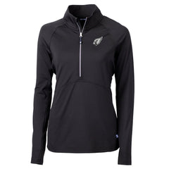 Arizona Cardinals Cutter & Buck Women's Adapt Eco Knit Stretch Recycled Half-Zip Pullover Top - Black Pullover