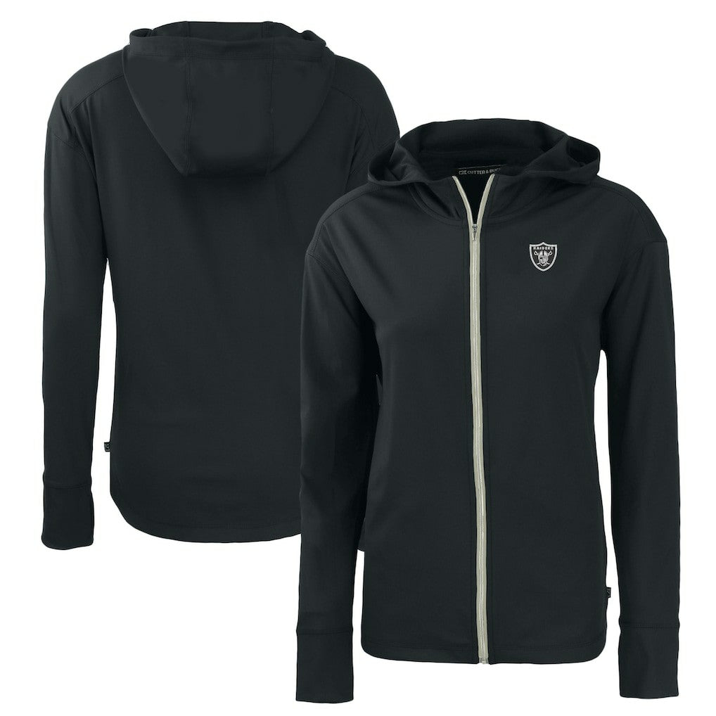 Las Vegas Raiders Cutter & Buck Women's Daybreak Eco Recycled Full-Zip Hoodie - Black Hoodies