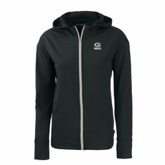 Green Bay Packers Cutter & Buck Women's Daybreak Eco Recycled Full-Zip Hoodie - Black Hoodies