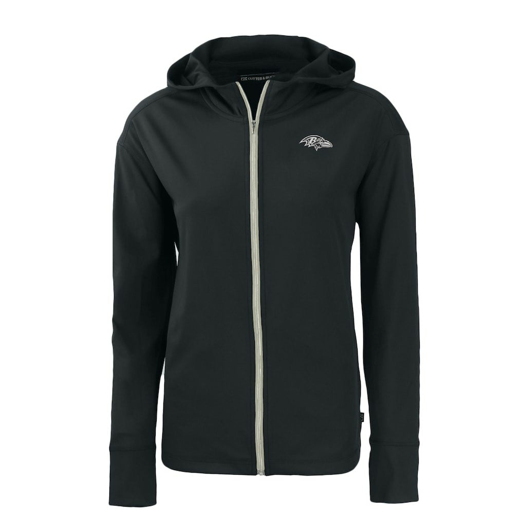 Baltimore Ravens Cutter & Buck Women's Daybreak Eco Recycled Full-Zip Hoodie - Black Hoodies