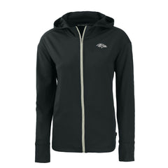 Baltimore Ravens Cutter & Buck Women's Daybreak Eco Recycled Full-Zip Hoodie - Black Hoodies