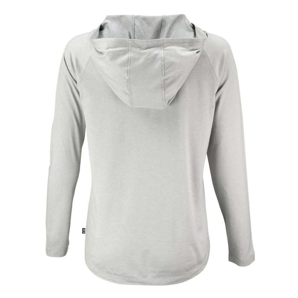 Atlanta Falcons Cutter & Buck Women's Coastline Epic Comfort Eco Recycled Long Sleeve Hoodie T-Shirt - Gray Hoodies