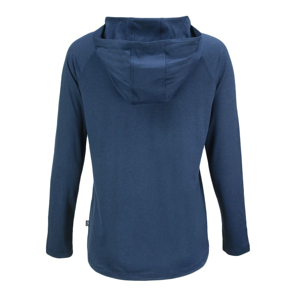 Chicago Bears Cutter & Buck Women's Coastline Epic Comfort Eco Recycled Long Sleeve Hoodie T-Shirt - Navy Hoodies