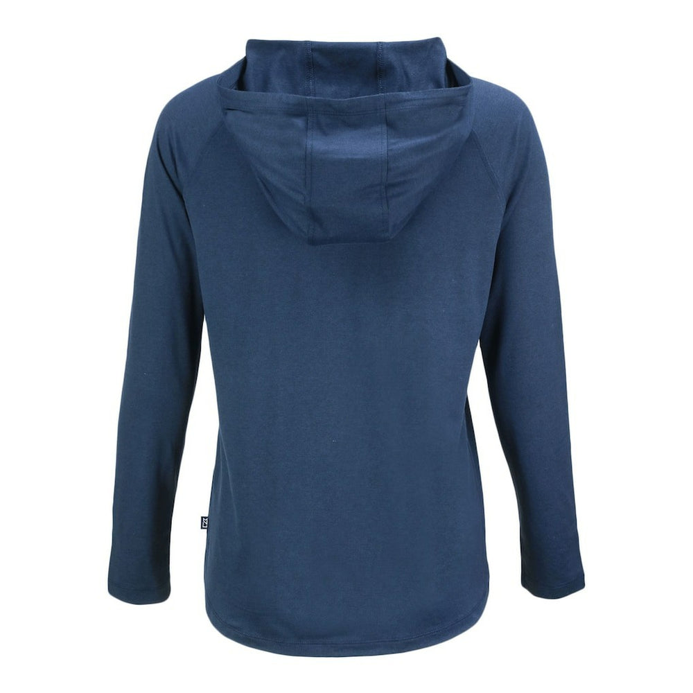 Chicago Bears Cutter & Buck Women's Coastline Epic Comfort Eco Recycled Long Sleeve Hoodie T-Shirt - Navy Hoodies
