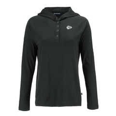 Kansas City Chiefs Cutter & Buck Women's Coastline Epic Comfort Eco Recycled Long Sleeve Hoodie T-Shirt - Black Hoodies
