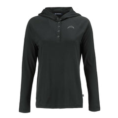 Los Angeles Chargers Cutter & Buck Women's Coastline Epic Comfort Eco Recycled Long Sleeve Hoodie T-Shirt - Black Hoodies