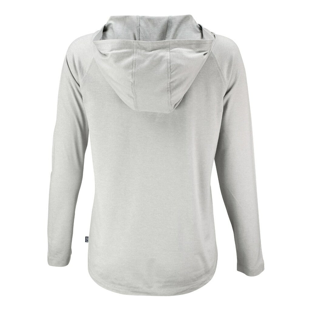 Green Bay Packers Cutter & Buck Women's Coastline Epic Comfort Eco Recycled Long Sleeve Hoodie T-Shirt - Gray Hoodies