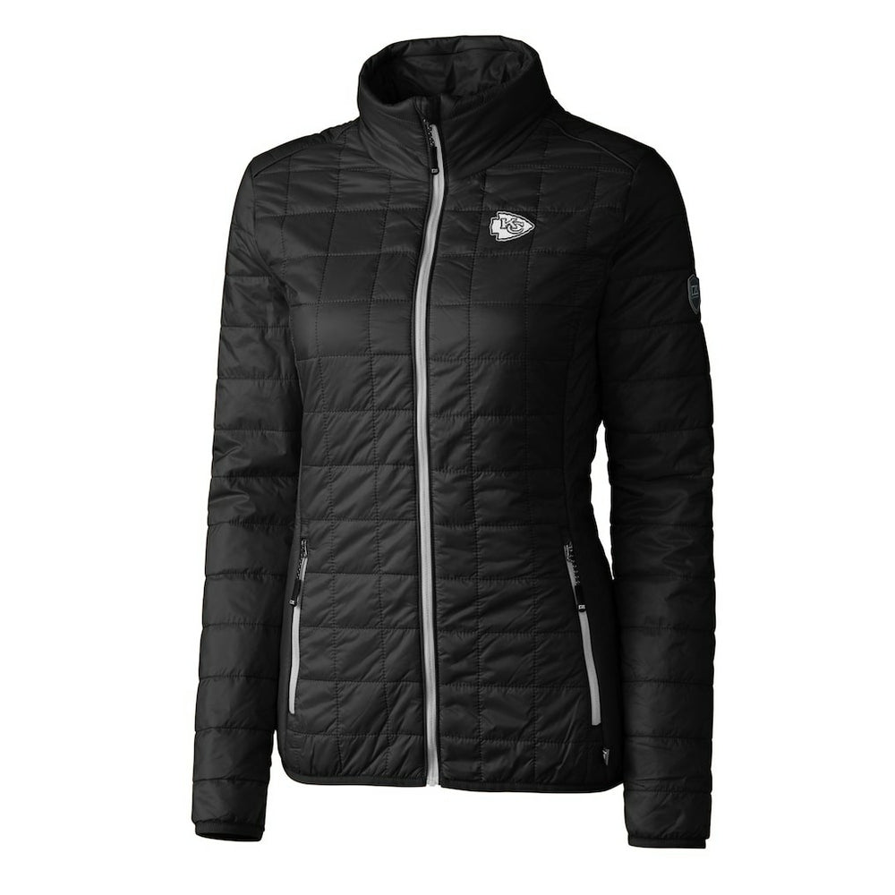 Kansas City Chiefs Cutter & Buck Women's Rainier PrimaLoft Eco Insulated Full-Zip Puffer Jacket - Black Jackets