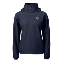 Chicago Bears Cutter & Buck Women's Charter Eco Recycled Half-Zip Hoodie Anorak Jacket - Navy Hoodies