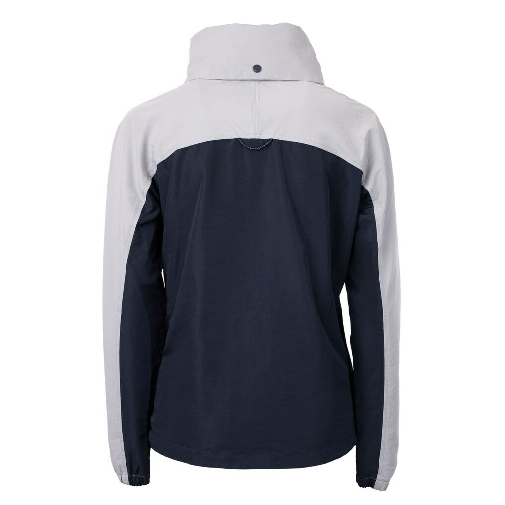 Chicago Bears Cutter & Buck Women's Charter Eco Recycled Half-Zip Hoodie Anorak Jacket - Navy/Gray Hoodies