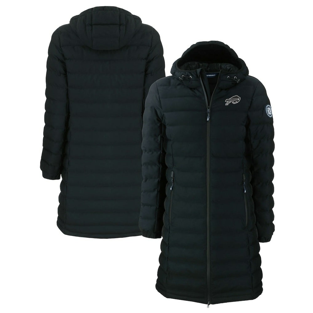 Buffalo Bills Cutter & Buck Women's Mission Ridge Repreve Eco Insulated Full-Zip Hoodie Long Puffer Jacket - Black Hoodies