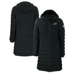 Buffalo Bills Cutter & Buck Women's Mission Ridge Repreve Eco Insulated Full-Zip Hoodie Long Puffer Jacket - Black Hoodies