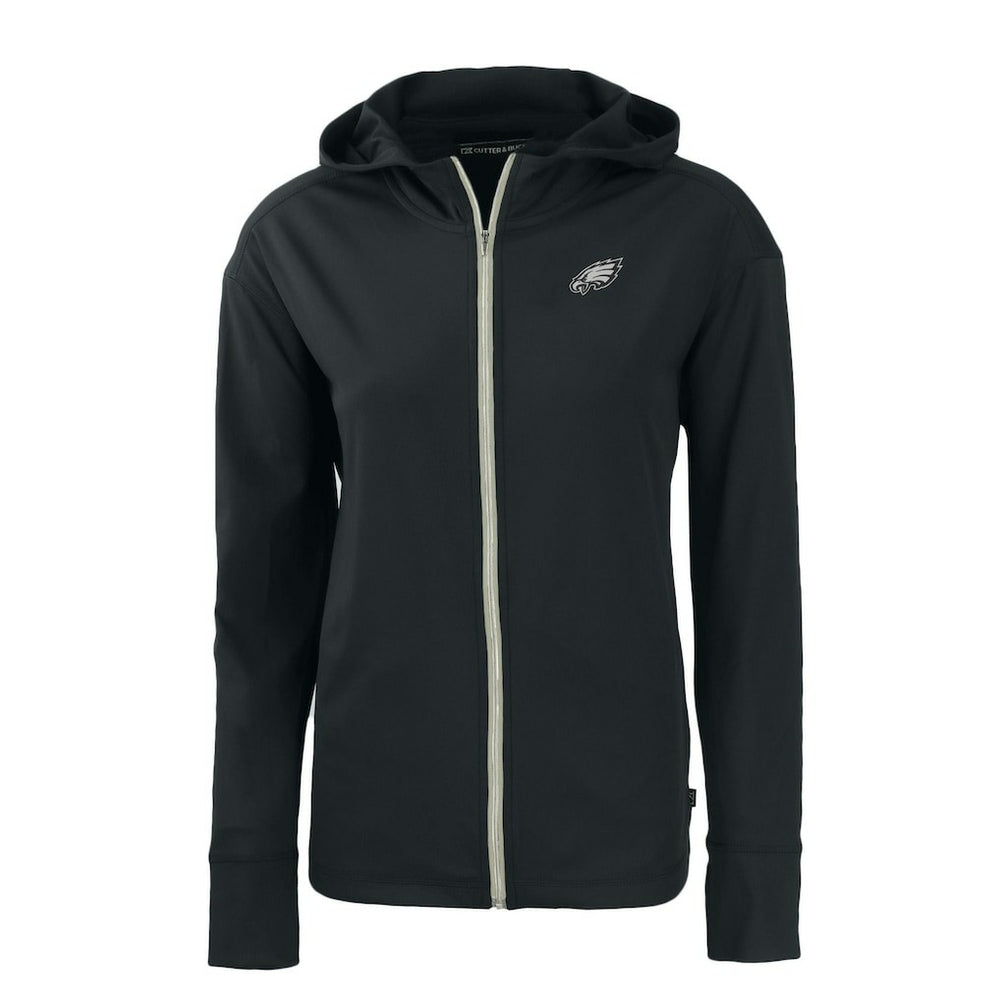 Philadelphia Eagles Cutter & Buck Women's Daybreak Eco Recycled Full-Zip Hoodie - Black Hoodies