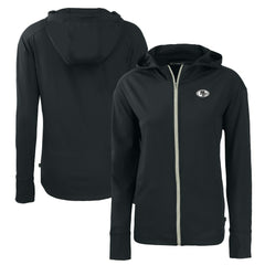 San Francisco 49ers Cutter & Buck Women's Daybreak Eco Recycled Full-Zip Hoodie - Black Hoodies