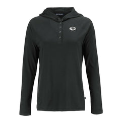 San Francisco 49ers Cutter & Buck Women's Coastline Epic Comfort Eco Recycled Long Sleeve Hoodie T-Shirt - Black Hoodies