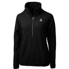 Minnesota Vikings Cutter & Buck Women's Cascade Eco Sherpa Fleece Half-Zip Jacket - Black Jackets