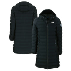 Washington Commanders Cutter & Buck Women's Mission Ridge Repreve Eco Insulated Full-Zip Hoodie Long Puffer Jacket - Black Hoodies