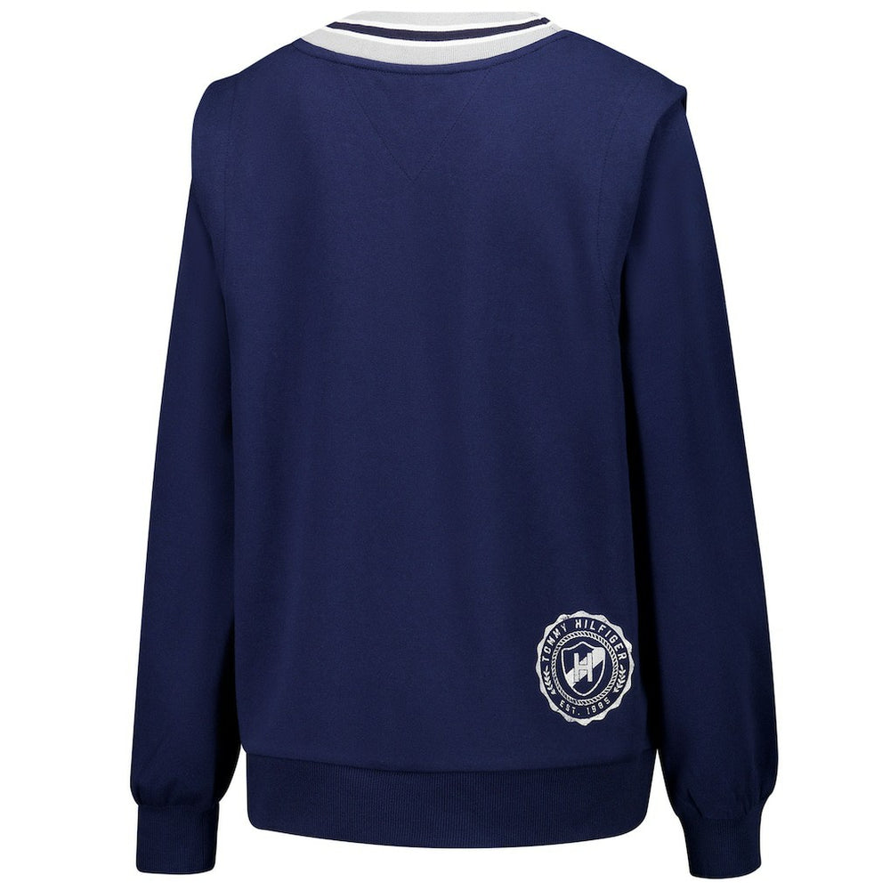 Dallas Cowboys Tommy Hilfiger Women's Alice V-Neck Pullover Sweatshirt - Navy Pullover