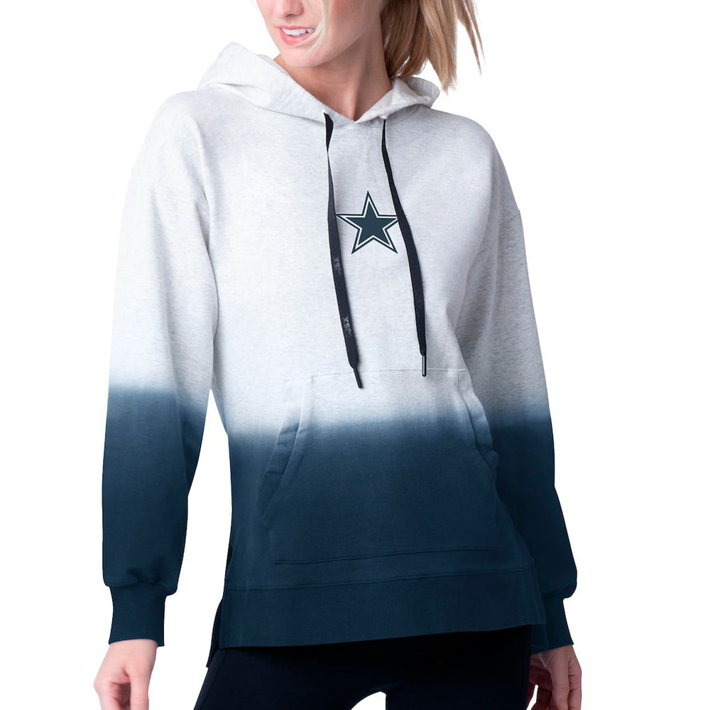 Dallas Cowboys MSX by Michael Strahan Women's Daniela Pullover Hoodie - Heather Gray/Navy Hoodies