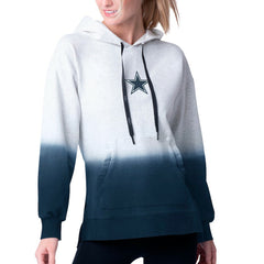 Dallas Cowboys MSX by Michael Strahan Women's Daniela Pullover Hoodie - Heather Gray/Navy Hoodies