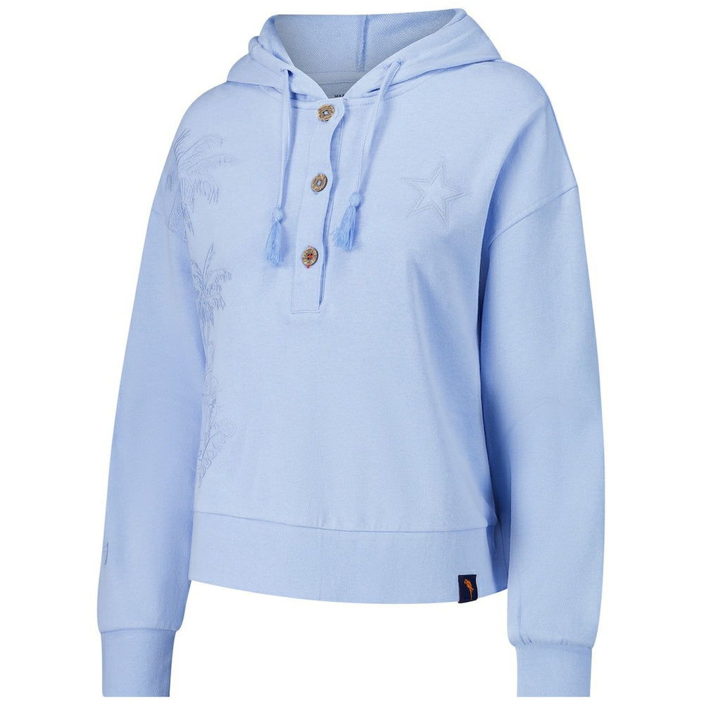Dallas Cowboys Margaritaville Women's Island Dream Solid Pullover Hoodie - Light Blue Hoodies